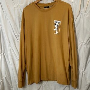 Peanuts Men's Brown Long Sleeve Tee